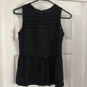 Black sleeveless dress top